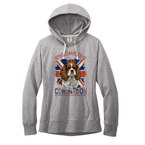 King Charles III British Royal Coronation May Spaniel Dog Women's Fleece Hoodie