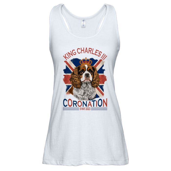 King Charles III British Royal Coronation May Spaniel Dog Ladies Essential Flowy Tank