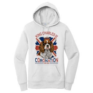 King Charles III British Royal Coronation May Spaniel Dog Women's Pullover Hoodie