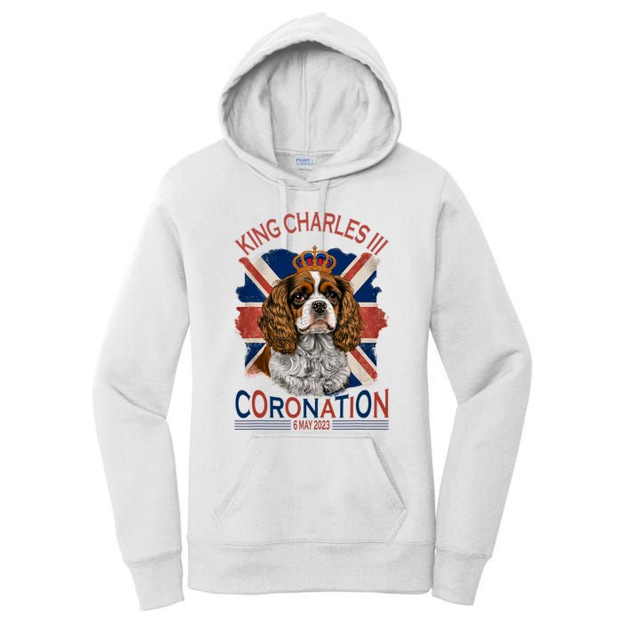 King Charles III British Royal Coronation May Spaniel Dog Women's Pullover Hoodie