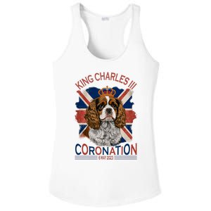 King Charles III British Royal Coronation May Spaniel Dog Ladies PosiCharge Competitor Racerback Tank