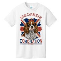 King Charles III British Royal Coronation May Spaniel Dog Kids T-Shirt