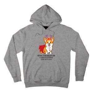 King Charles III Coronation Royal Corgi dog British flag Tall Hoodie