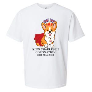 King Charles III Coronation Royal Corgi dog British flag Sueded Cloud Jersey T-Shirt