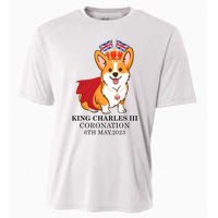 King Charles III Coronation Royal Corgi dog British flag Cooling Performance Crew T-Shirt