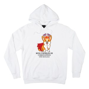 King Charles III Coronation Royal Corgi dog British flag Hoodie