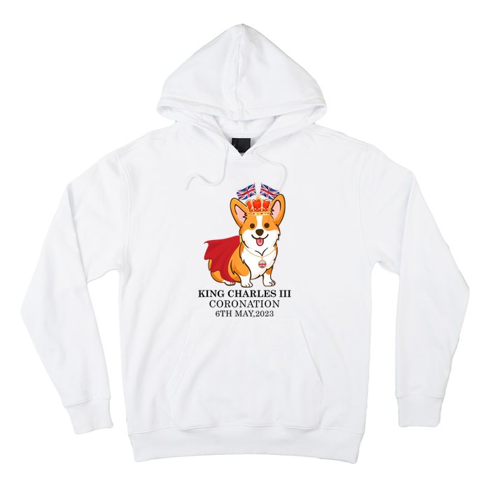 King Charles III Coronation Royal Corgi dog British flag Hoodie