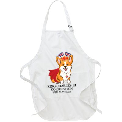 King Charles III Coronation Royal Corgi dog British flag Apron