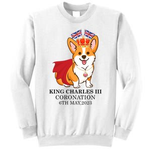 King Charles III Coronation Royal Corgi dog British flag Sweatshirt