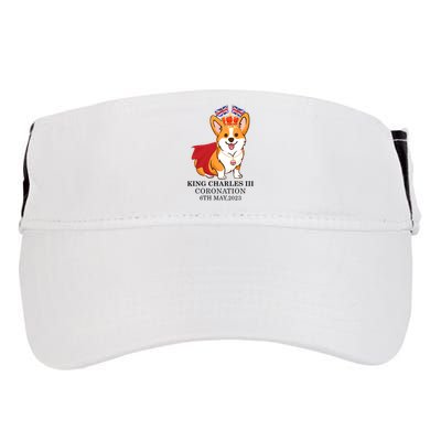 King Charles III Coronation Royal Corgi dog British flag Adult Drive Performance Visor