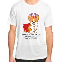 King Charles III Coronation Royal Corgi dog British flag Adult ChromaSoft Performance T-Shirt