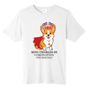 King Charles III Coronation Royal Corgi dog British flag Tall Fusion ChromaSoft Performance T-Shirt