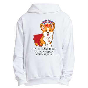 King Charles III Coronation Royal Corgi dog British flag Urban Pullover Hoodie