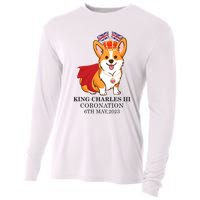 King Charles III Coronation Royal Corgi dog British flag Cooling Performance Long Sleeve Crew