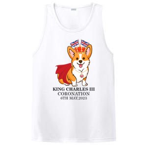 King Charles III Coronation Royal Corgi dog British flag PosiCharge Competitor Tank