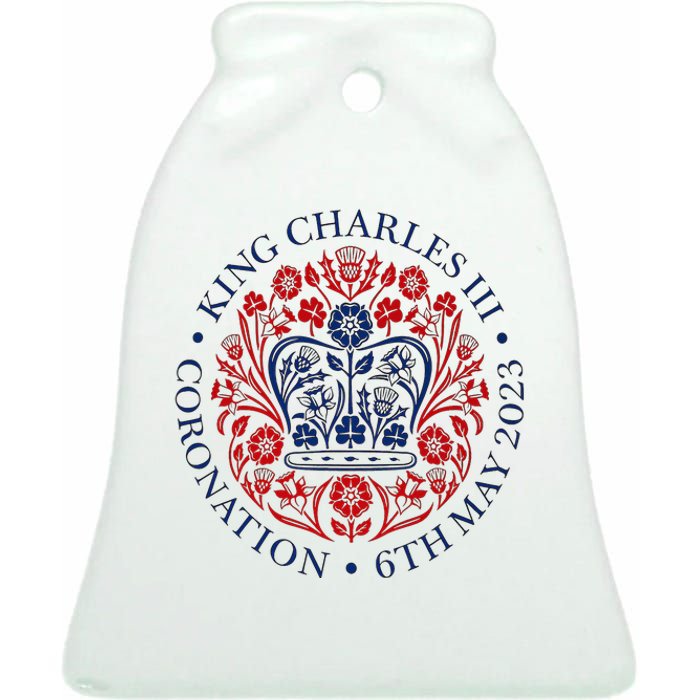 King Charles III Royal Family Coronation Ceramic Bell Ornament