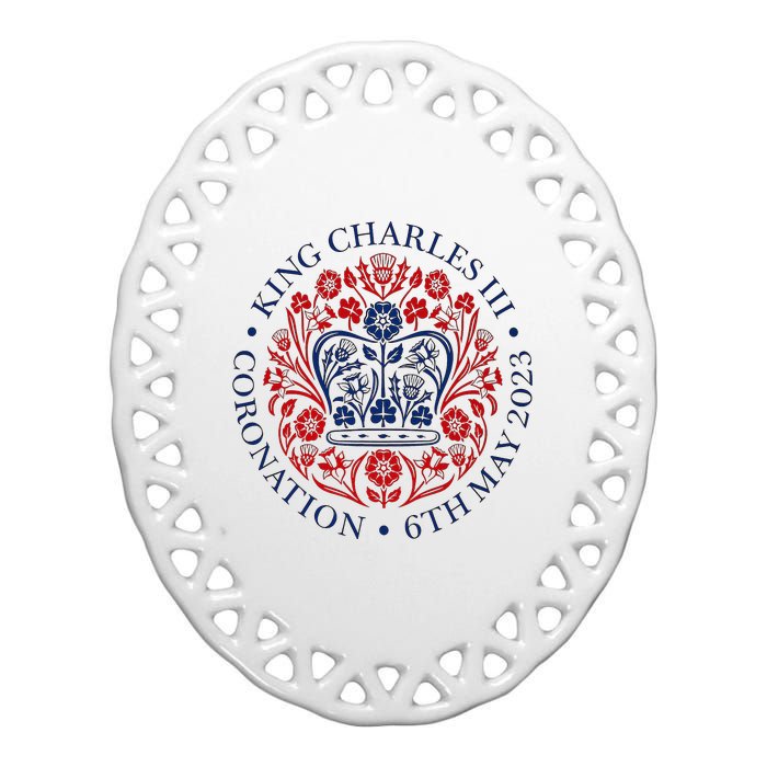 King Charles III Royal Family Coronation Ceramic Oval Ornament