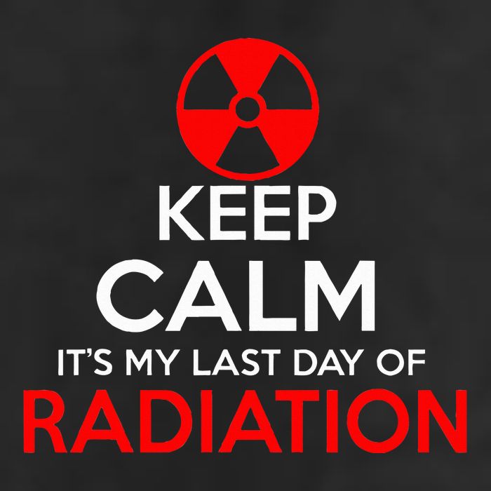 Keep Calm Its My Last Day Of Radiation Treatment Gift 7 Panel Mesh Trucker Snapback Hat