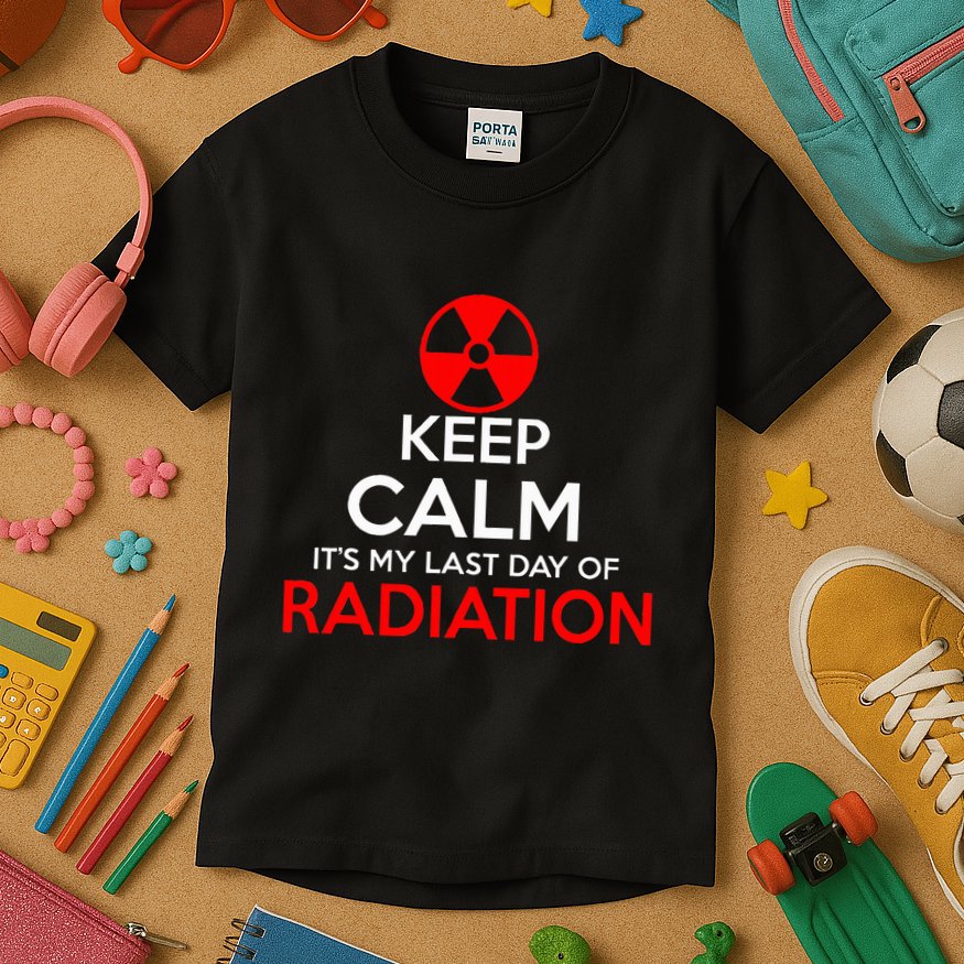 Keep Calm Its My Last Day Of Radiation Treatment Gift Kids T-Shirt