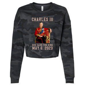 King Charles III Coronation God Save The King Cropped Pullover Crew