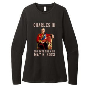 King Charles III Coronation God Save The King Womens CVC Long Sleeve Shirt