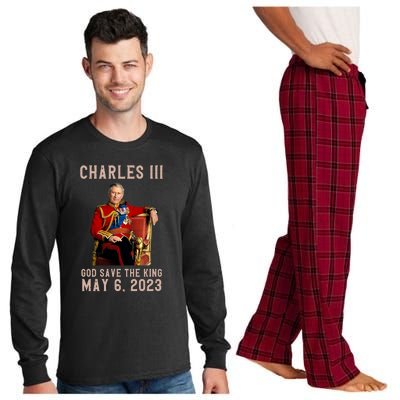 King Charles III Coronation God Save The King Long Sleeve Pajama Set