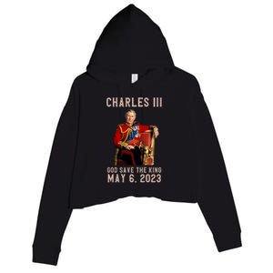 King Charles III Coronation God Save The King Crop Fleece Hoodie