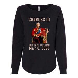 King Charles III Coronation God Save The King Womens California Wash Sweatshirt