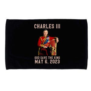 King Charles III Coronation God Save The King Microfiber Hand Towel