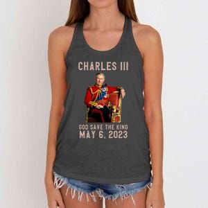 King Charles III Coronation God Save The King Women's Knotted Racerback Tank