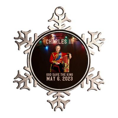 King Charles III Coronation God Save The King Metallic Star Ornament