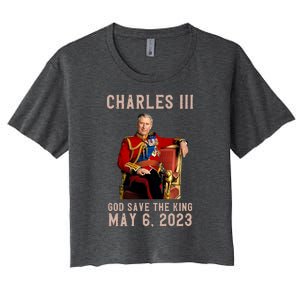 King Charles III Coronation God Save The King Women's Crop Top Tee