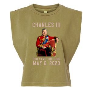 King Charles III Coronation God Save The King Garment-Dyed Women's Muscle Tee