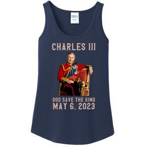 King Charles III Coronation God Save The King Ladies Essential Tank