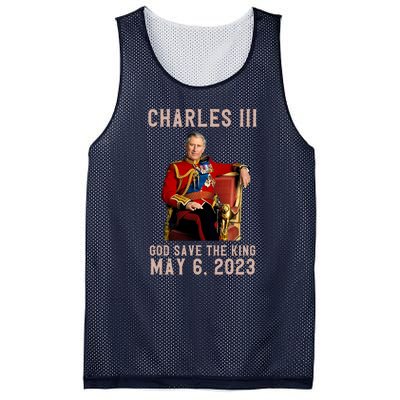 King Charles III Coronation God Save The King Mesh Reversible Basketball Jersey Tank