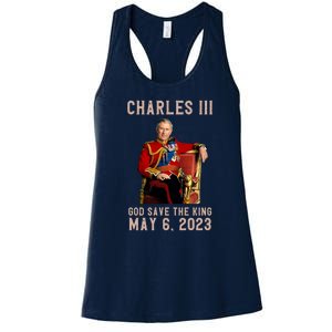 King Charles III Coronation God Save The King Women's Racerback Tank