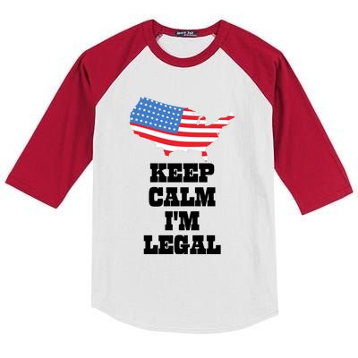 Keep Calm IM Legal Kids Colorblock Raglan Jersey