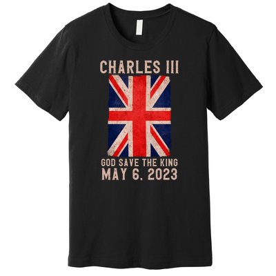 King Charles III Coronation God Save The King Premium T-Shirt