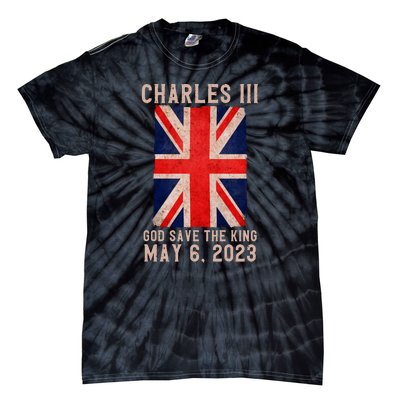 King Charles III Coronation God Save The King Tie-Dye T-Shirt