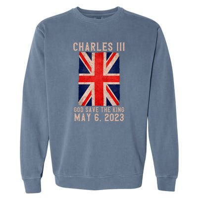 King Charles III Coronation God Save The King Garment-Dyed Sweatshirt