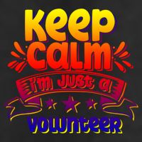 Keep Calm I'm Just A Volunteer Job Volunteering Volunteers Gift 7 Panel Mesh Trucker Snapback Hat
