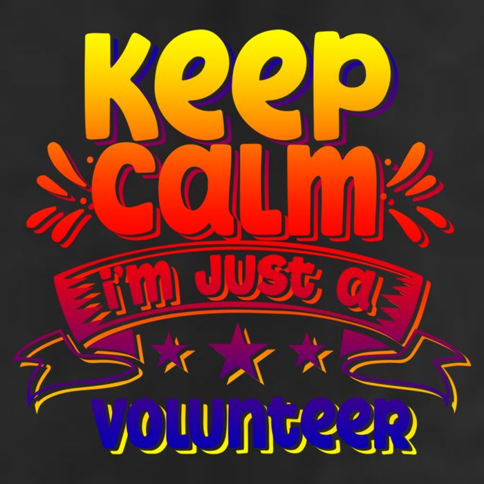 Keep Calm I'm Just A Volunteer Job Volunteering Volunteers Gift 7 Panel Mesh Trucker Snapback Hat