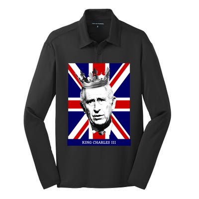 King Charles Iii Gift Union Jack Royal Family Gift Silk Touch Performance Long Sleeve Polo