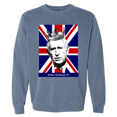 King Charles Iii Gift Union Jack Royal Family Gift Garment-Dyed Sweatshirt