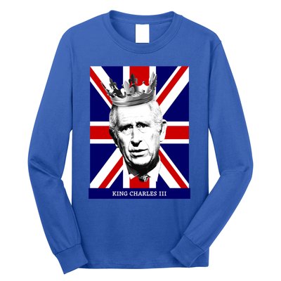 King Charles Iii Gift Union Jack Royal Family Gift Long Sleeve Shirt