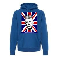 King Charles Iii Gift Union Jack Royal Family Gift Premium Hoodie