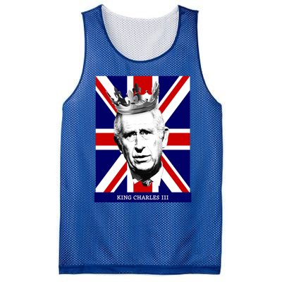 King Charles Iii Gift Union Jack Royal Family Gift Mesh Reversible Basketball Jersey Tank