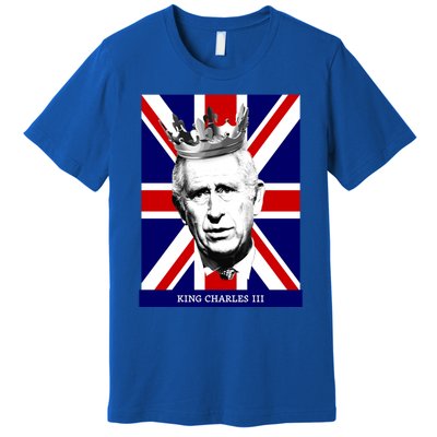 King Charles Iii Gift Union Jack Royal Family Gift Premium T-Shirt