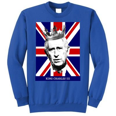 King Charles Iii Gift Union Jack Royal Family Gift Tall Sweatshirt