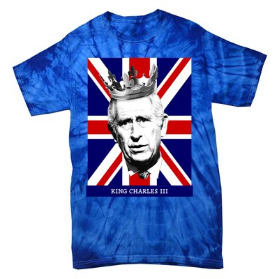 King Charles Iii Gift Union Jack Royal Family Gift Tie-Dye T-Shirt